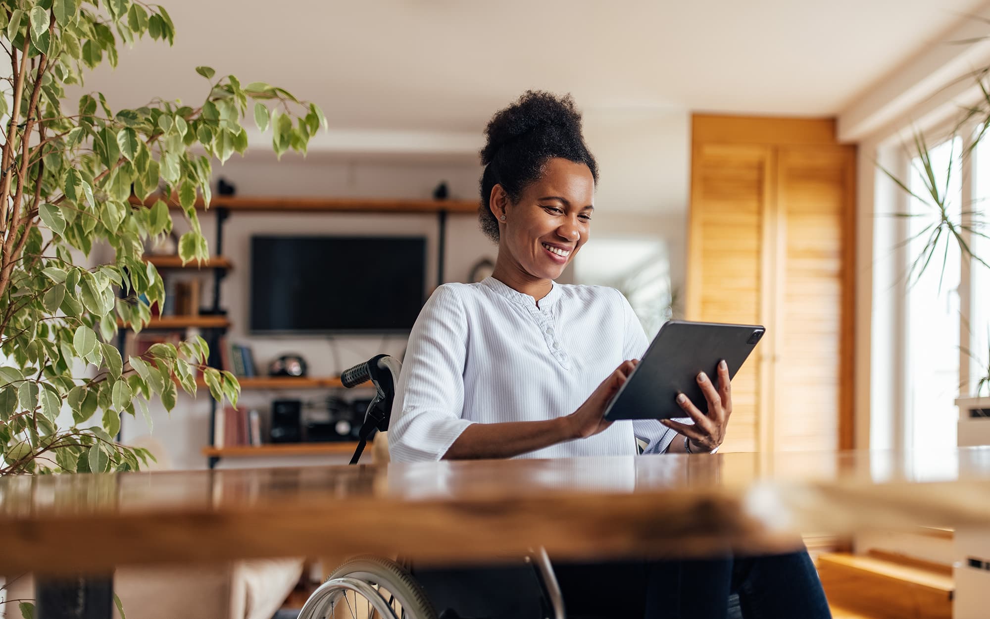 Business owner using a tablet